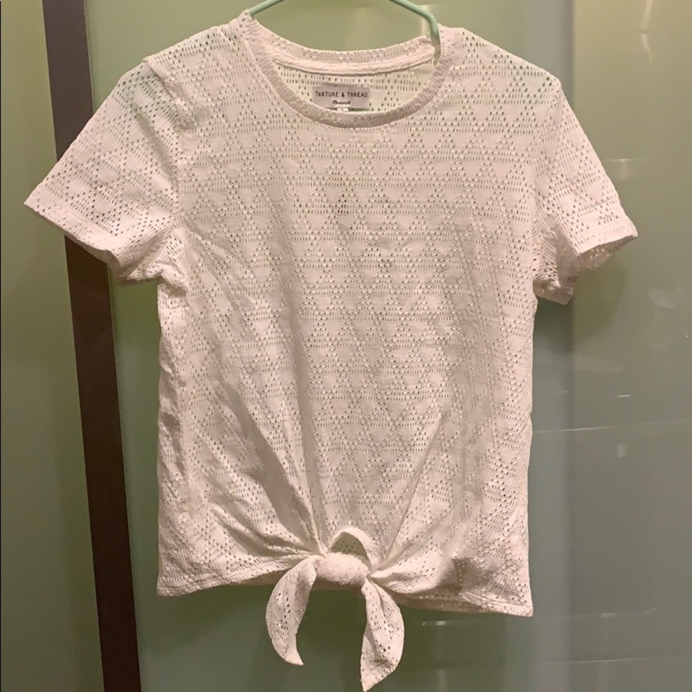 White Madewell Texture and Thread Tee